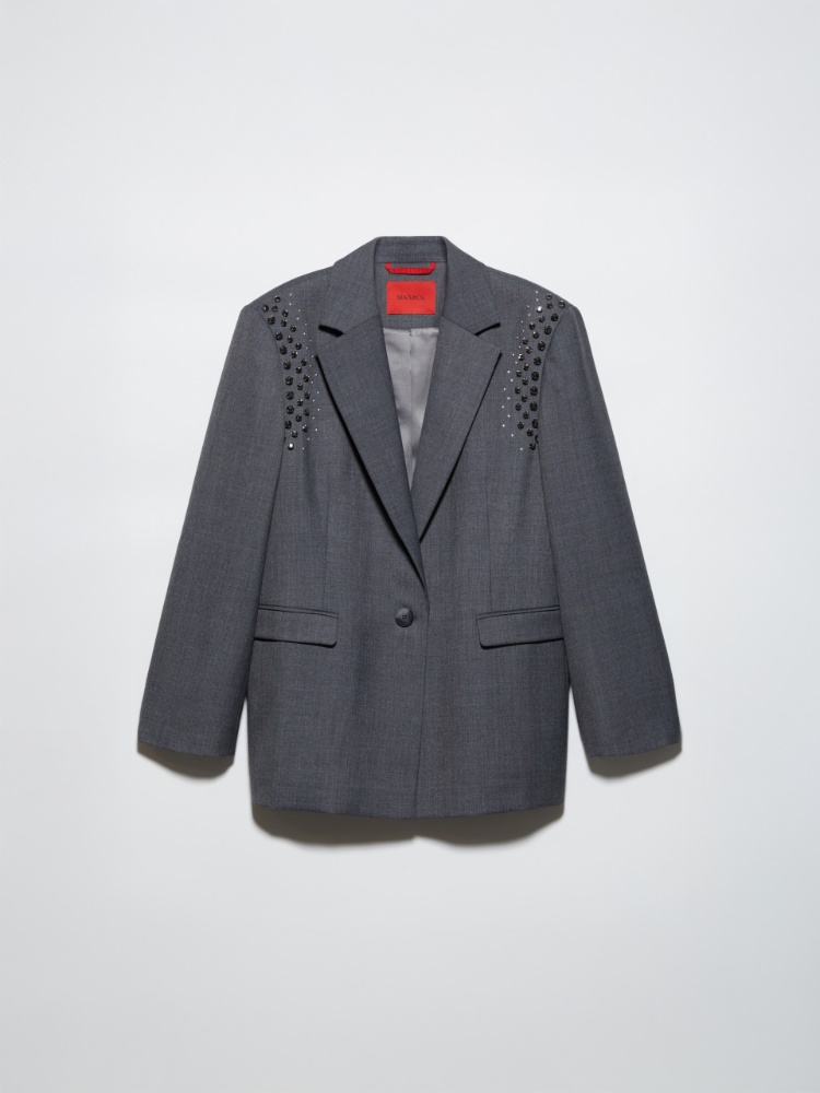 Rhinestone-embroidered jumper, black | MAX&Co. Rhinestone grisaille blazer - GREY - MAX&Co.